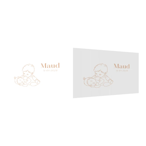 Broertje met slapende baby