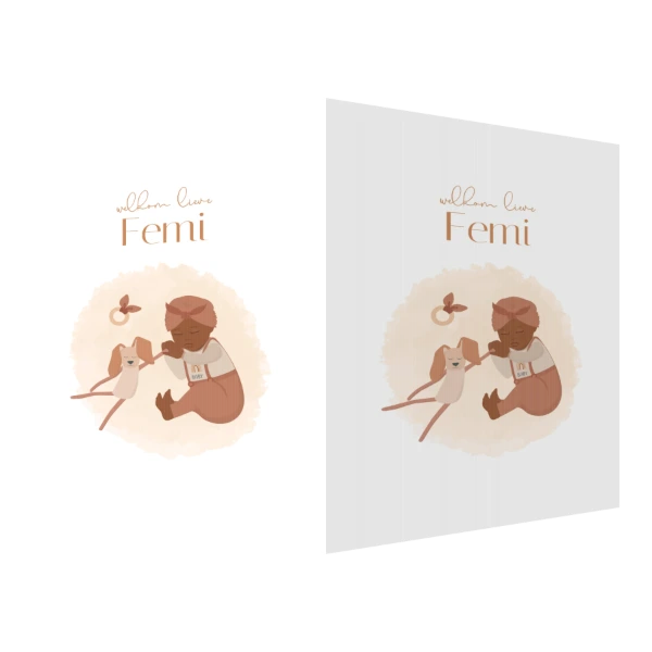 Baby met knuffelkonijn