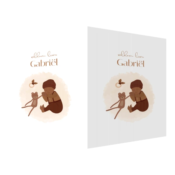 Slapende Baby met Knuffelbeer