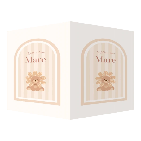 Beertje met zonnebloem