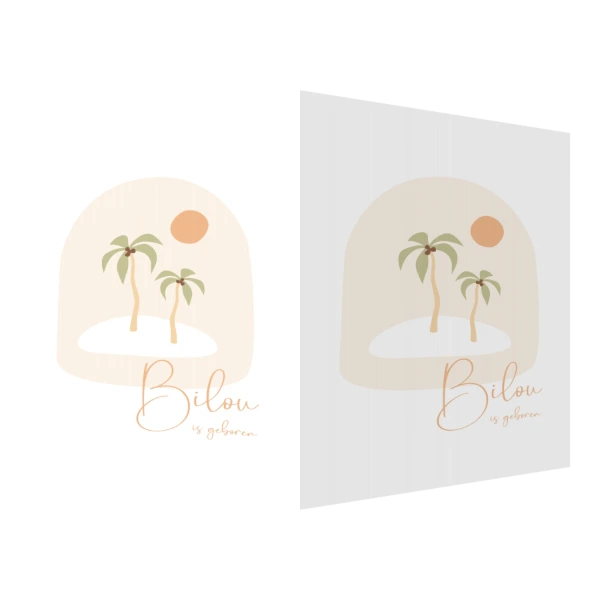 Eiland met palmboompjes