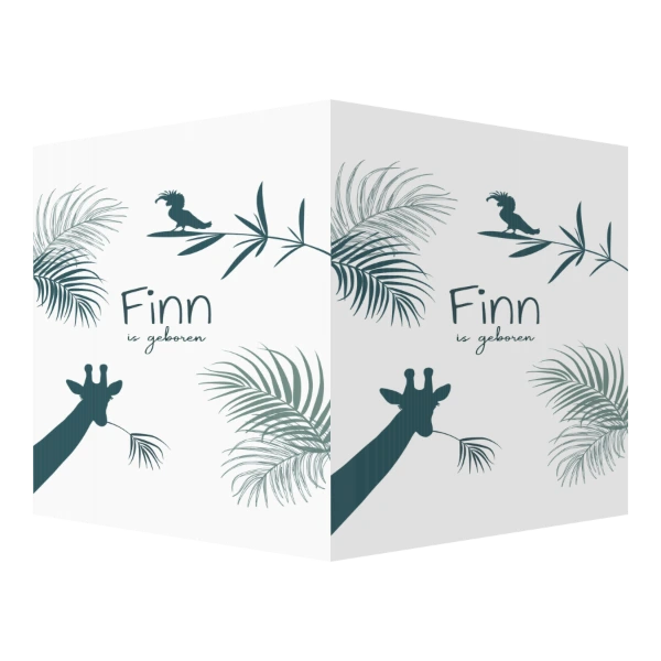 Jungle dieren met palmbladeren