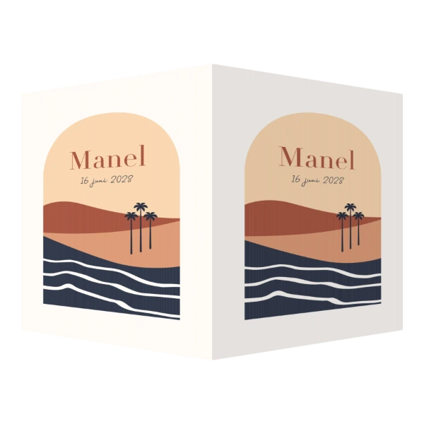 Landschap met palmbomen