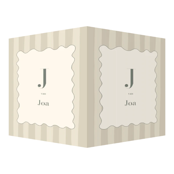 Golvend kader met initiaal