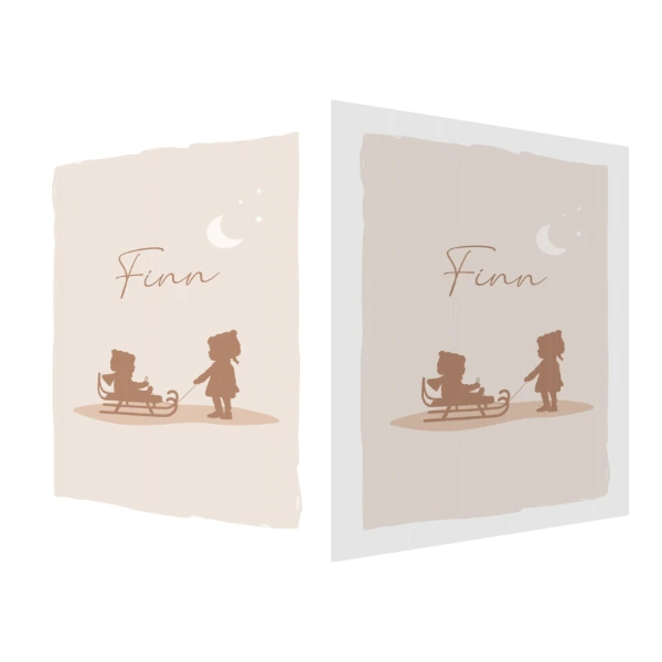 Silhouetjes met slee