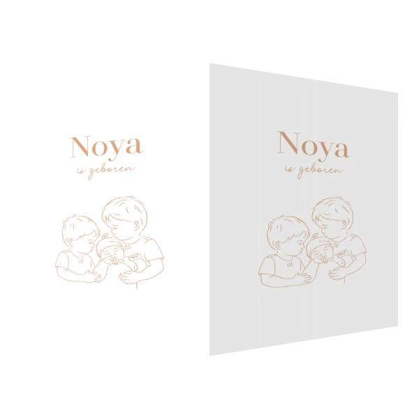 Lijntekening voor een derde kindje