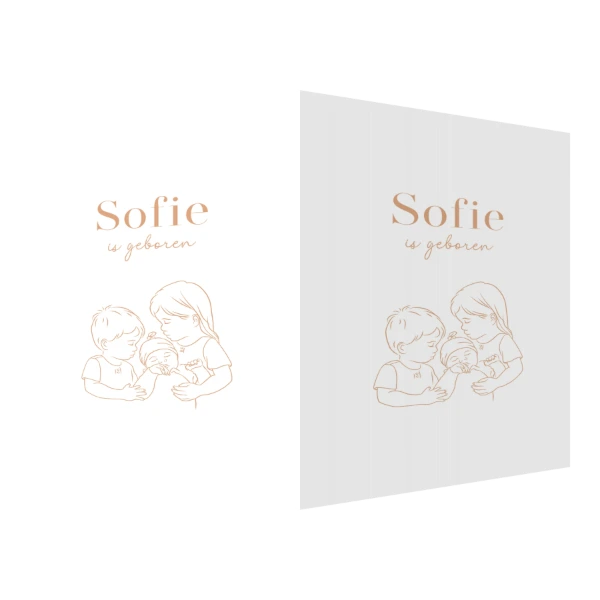 Grote zus en broer met baby