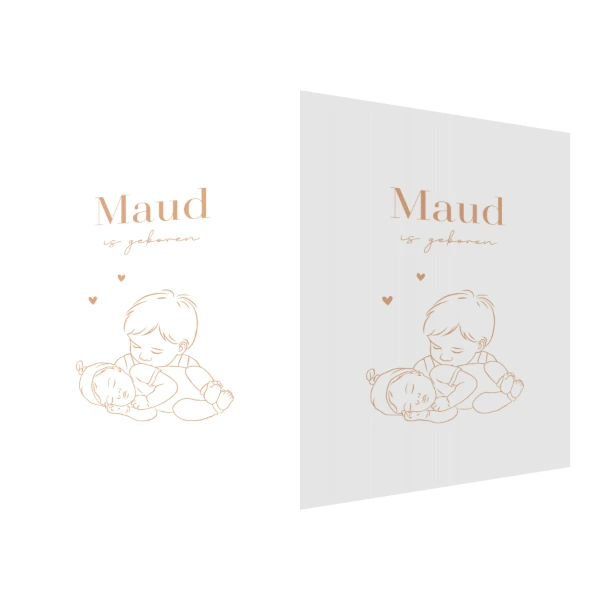 Broertje met slapende baby