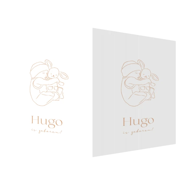 Baby met knuffelkonijn