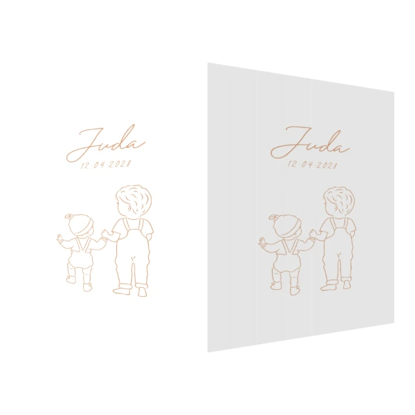 Lijntekening voor een tweede kindje