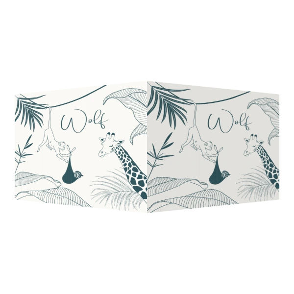 Aapje met baby in jungle