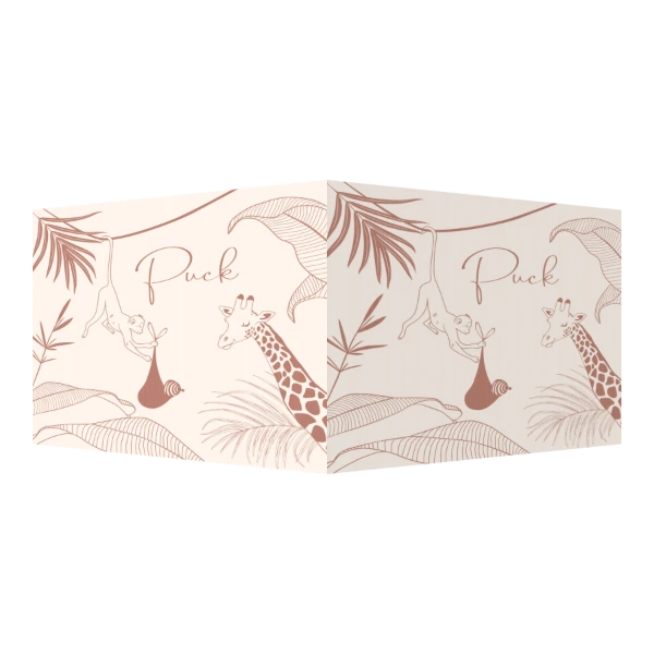 Jungle met giraf en aapje