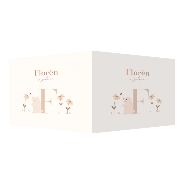 Konijntje met initiaal