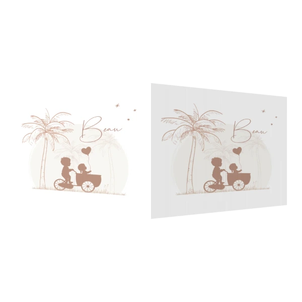 Silhouet grote broer met zusje