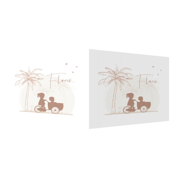 Silhouet met bakfiets