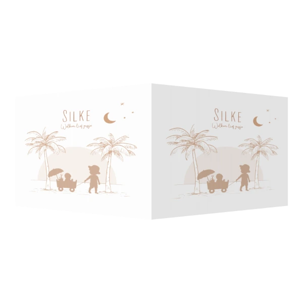 Silhouetjes met bolderkar