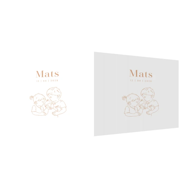 Lijntekening voor een derde kindje