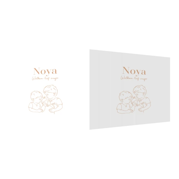 Lijntekening voor een derde kindje