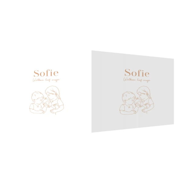 Grote zus en broer met baby