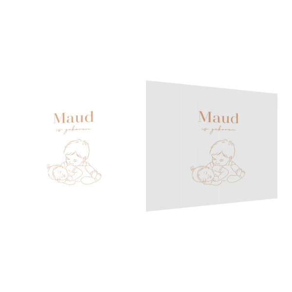 Broertje met slapende baby