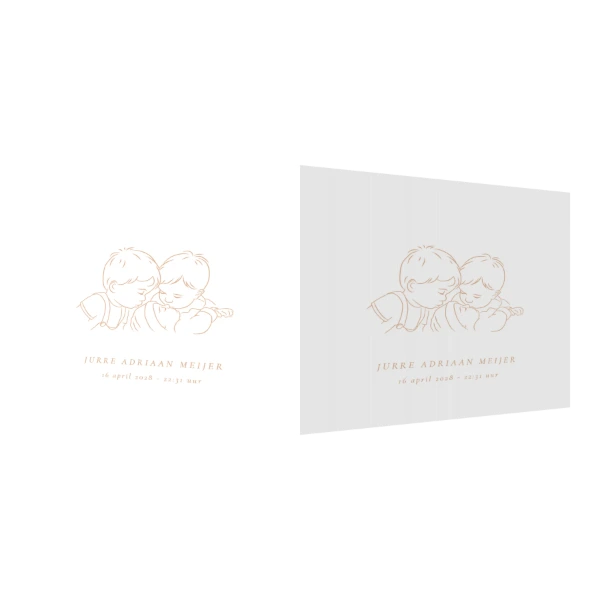 Twee broertjes met baby