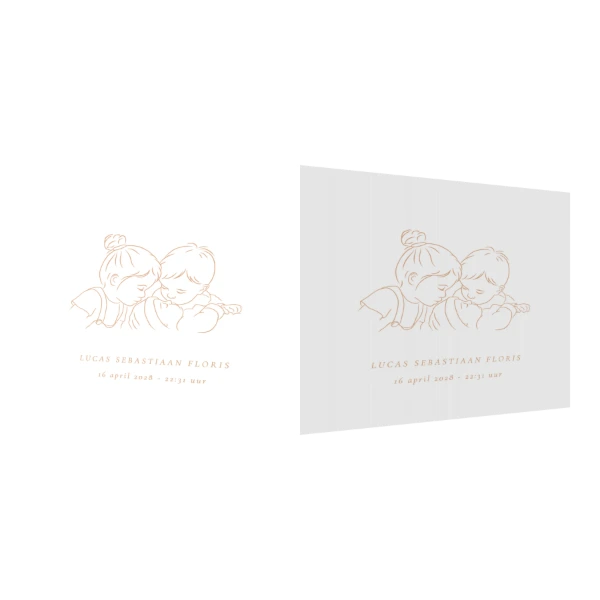 Derde kindje met grote zus en broer