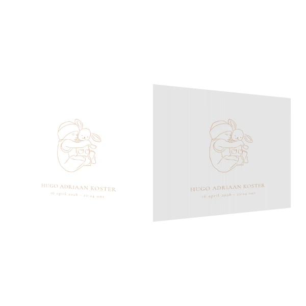 Baby met knuffelkonijn