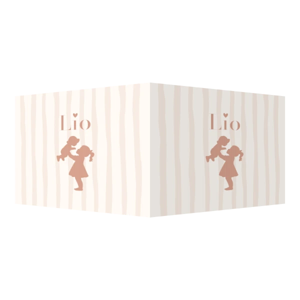 Silhouet grote zus met baby