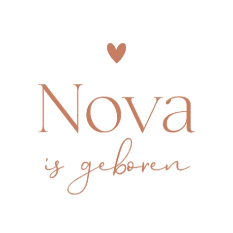 Geboortekaartje met hartjes