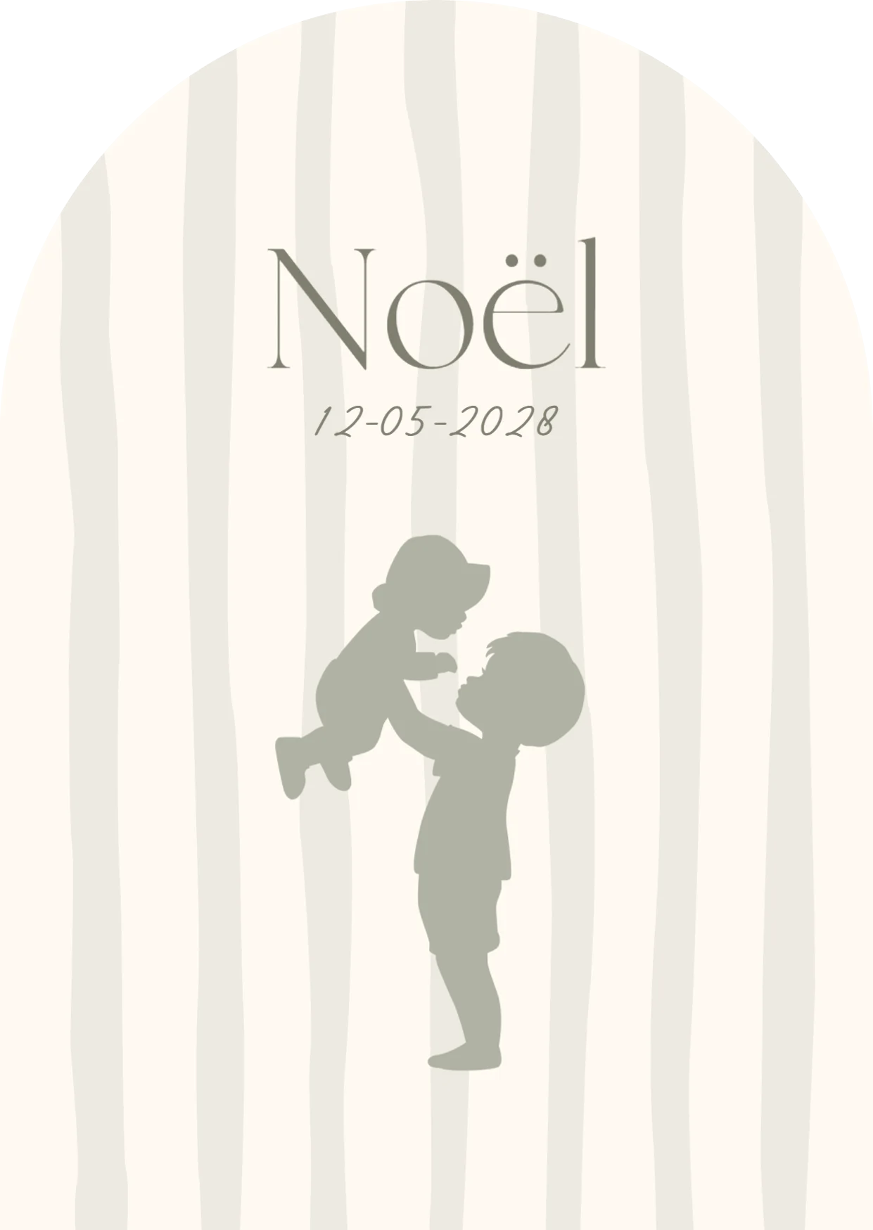 Silhouet grote broer met baby