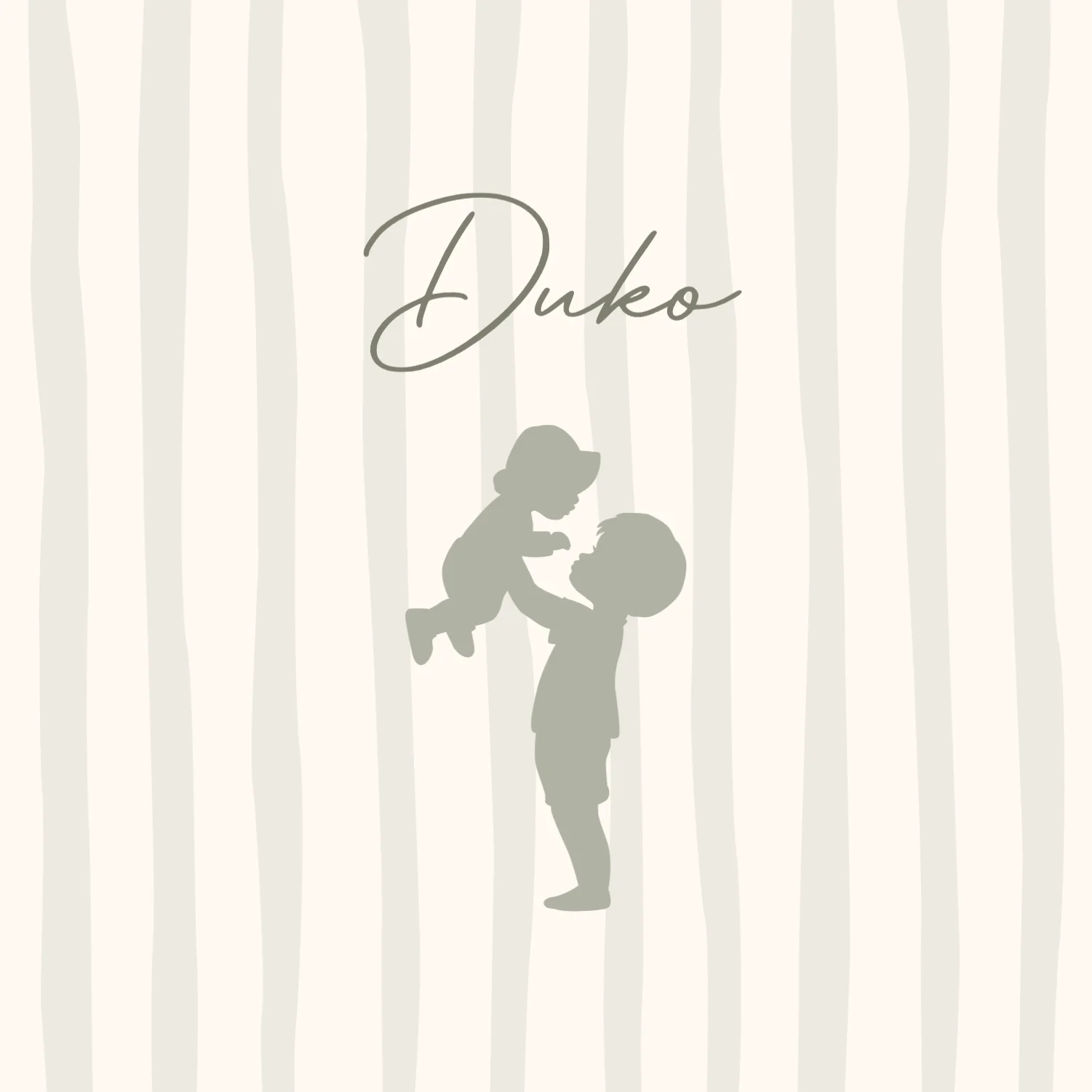 Silhouet grote broer met baby