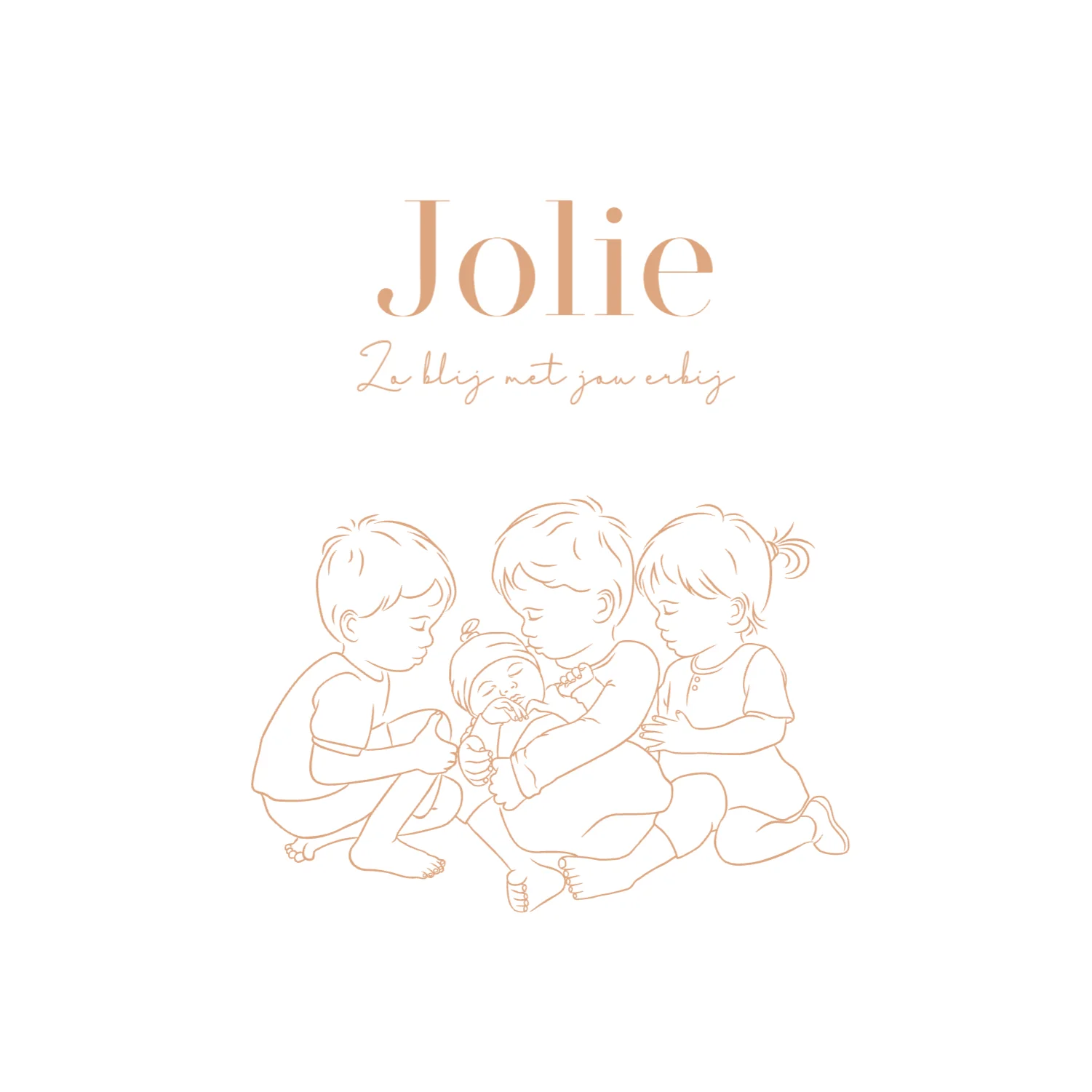 Lijntekening voor een vierde kindje