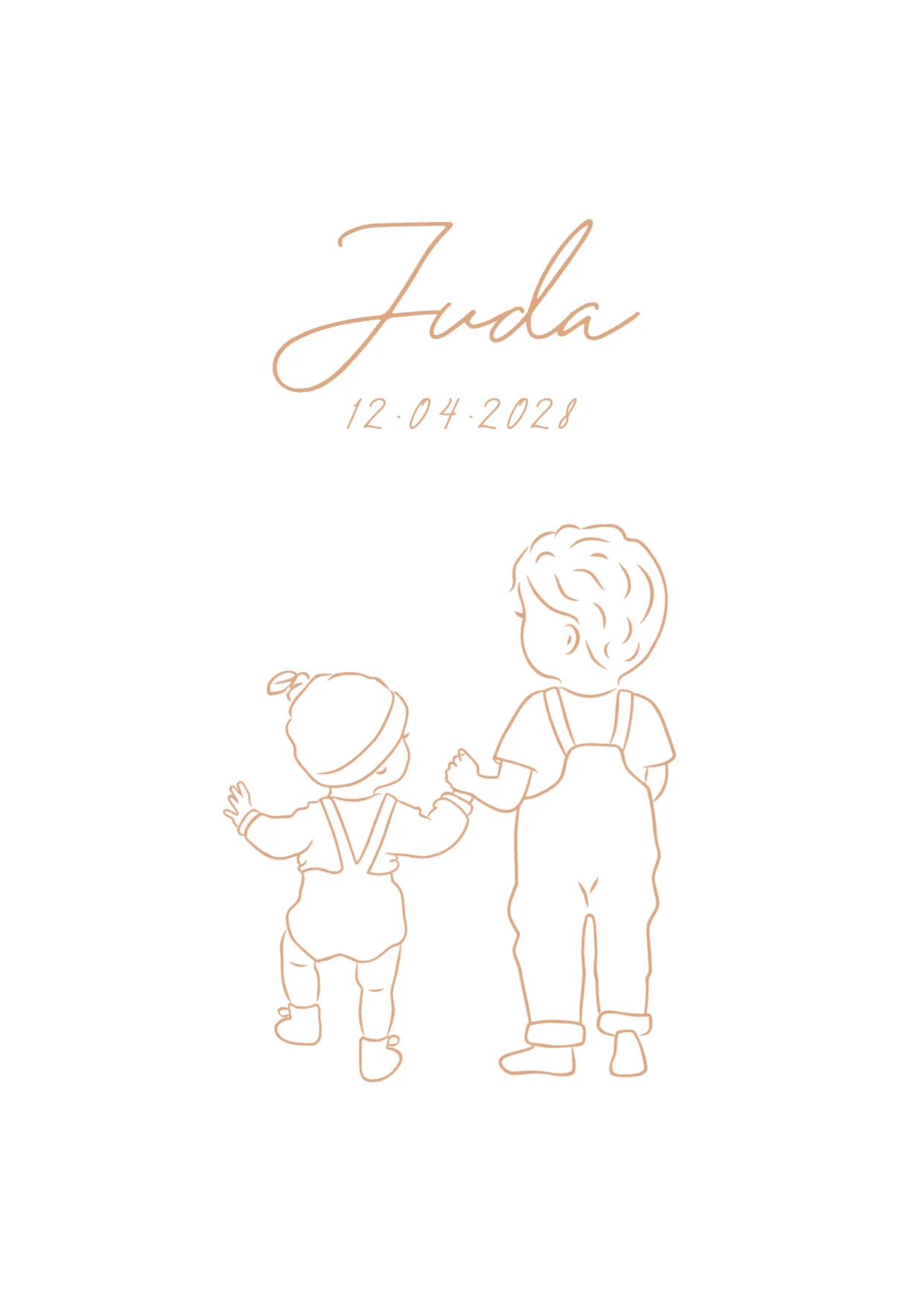 Lijntekening voor een tweede kindje