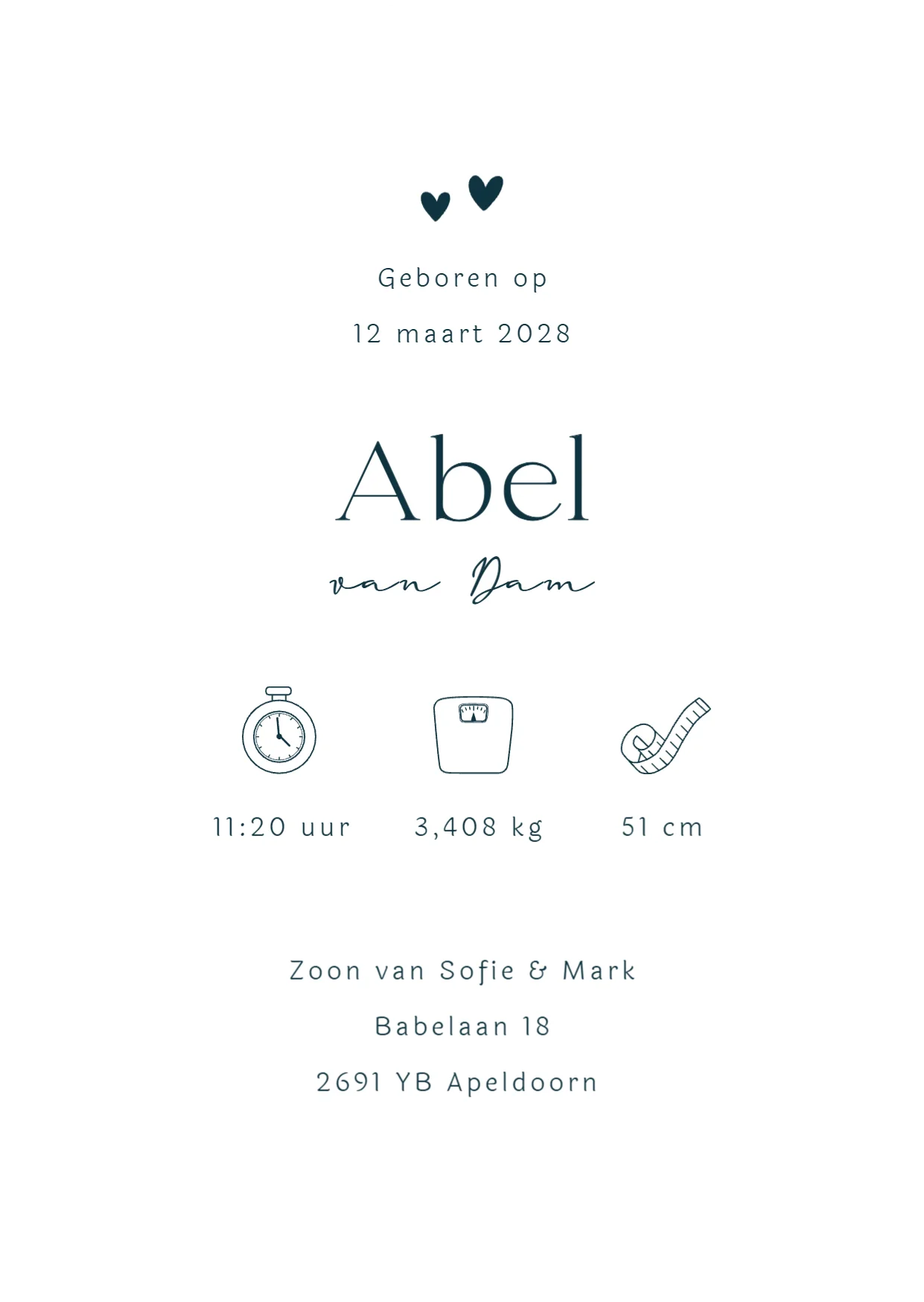 Baby met knuffel - Terug