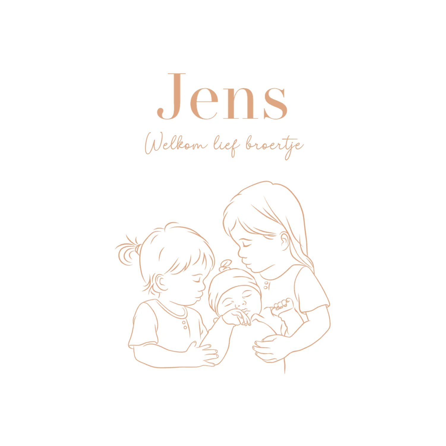 Derde kindje met twee zussen