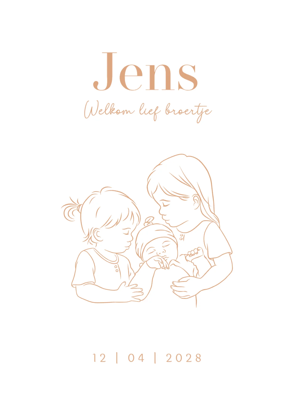 Derde kindje met twee zussen