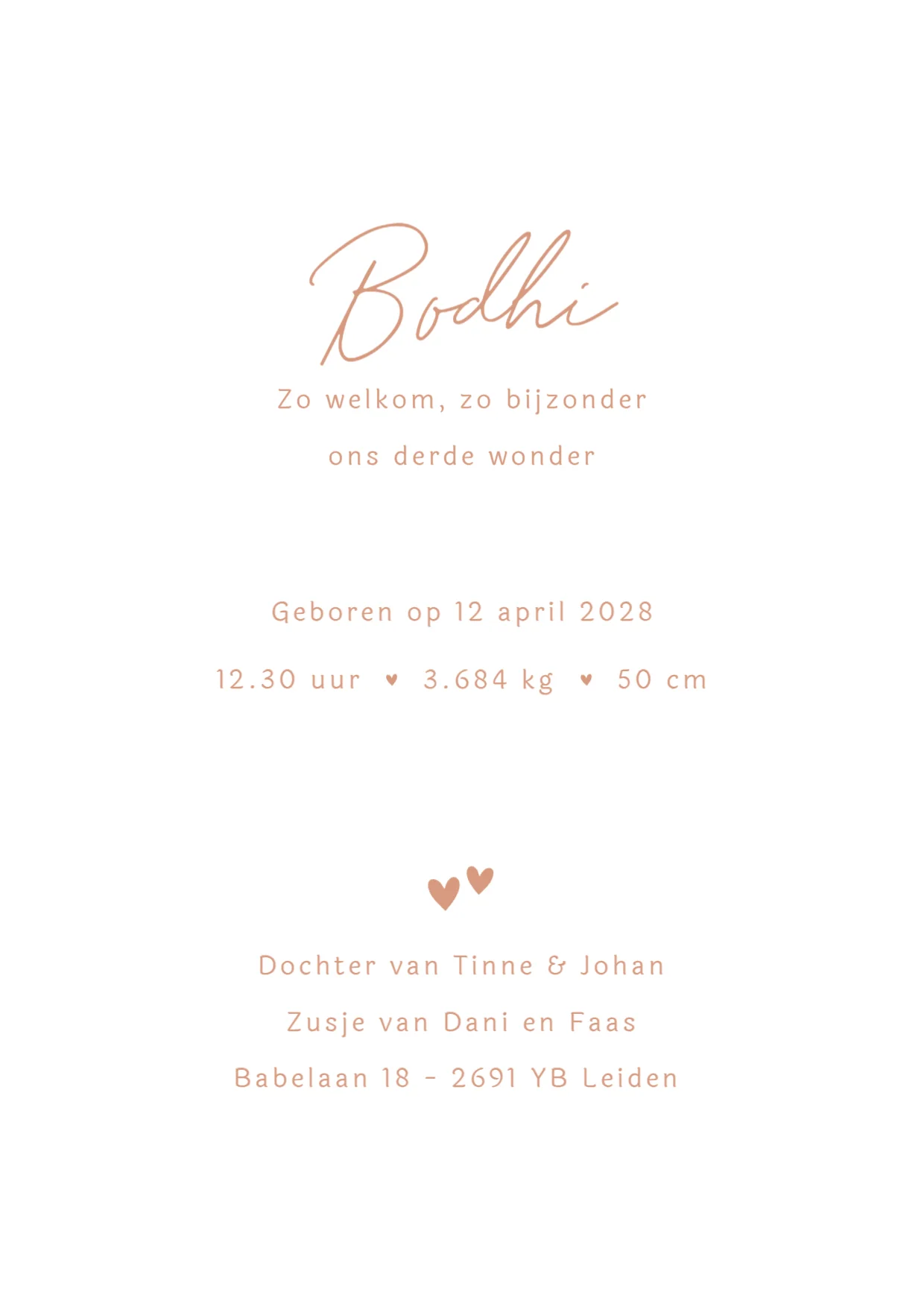 Voor een derde kindje binnenkant