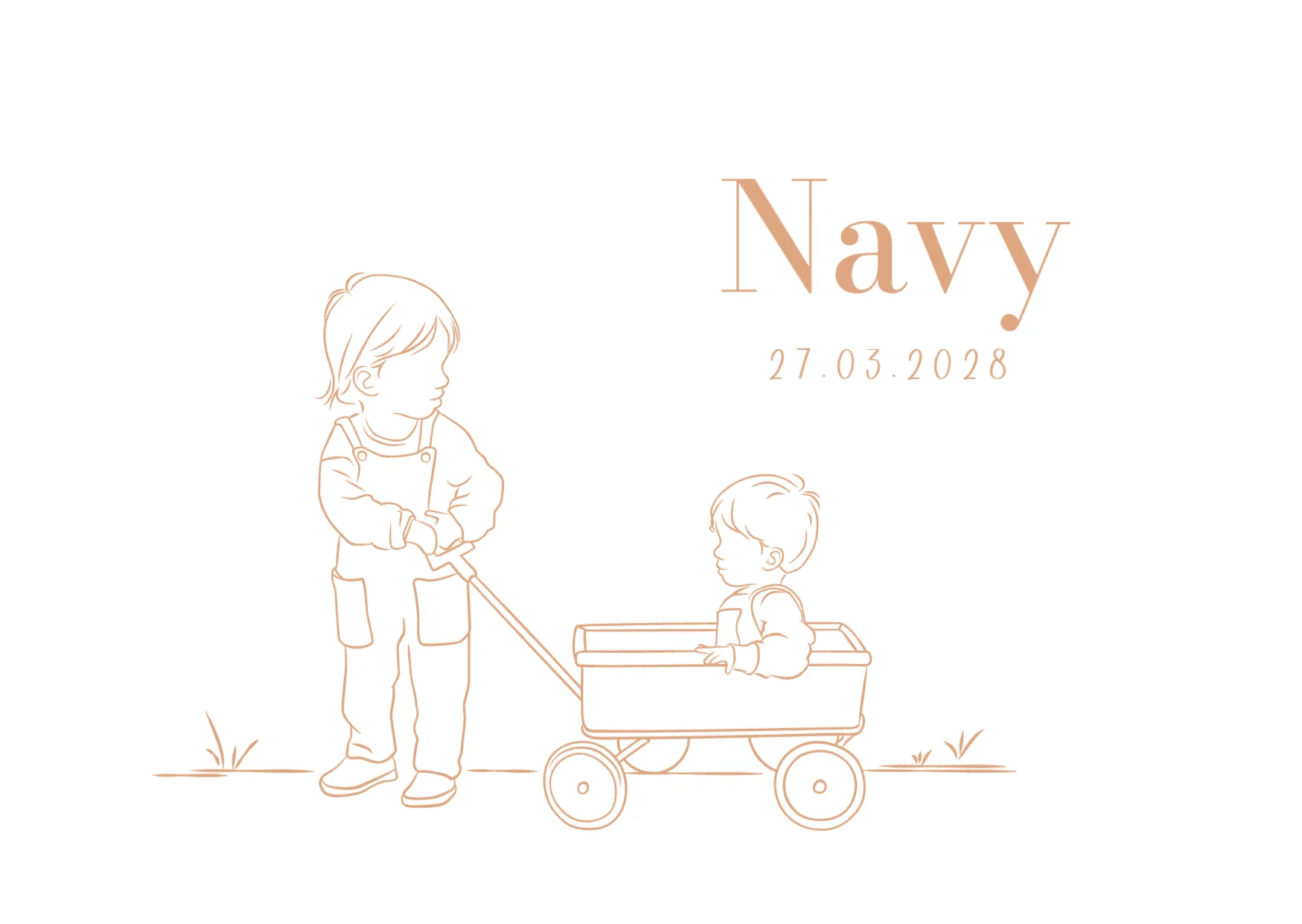 Broertjes met bolderkar