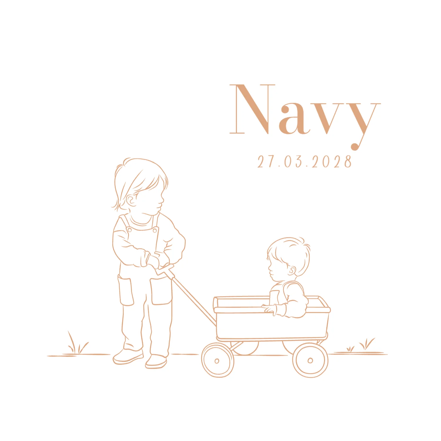 Broertjes met bolderkar