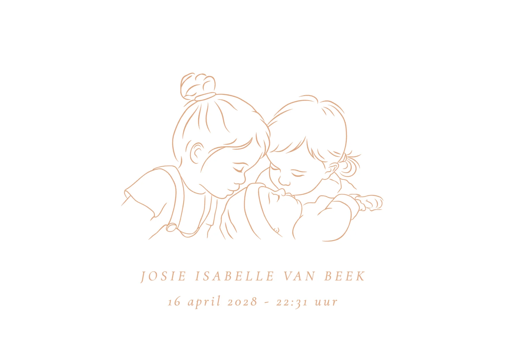 Derde kindje met twee zusjes