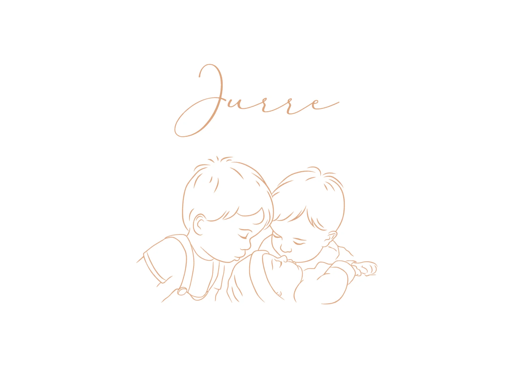 Twee broertjes met baby