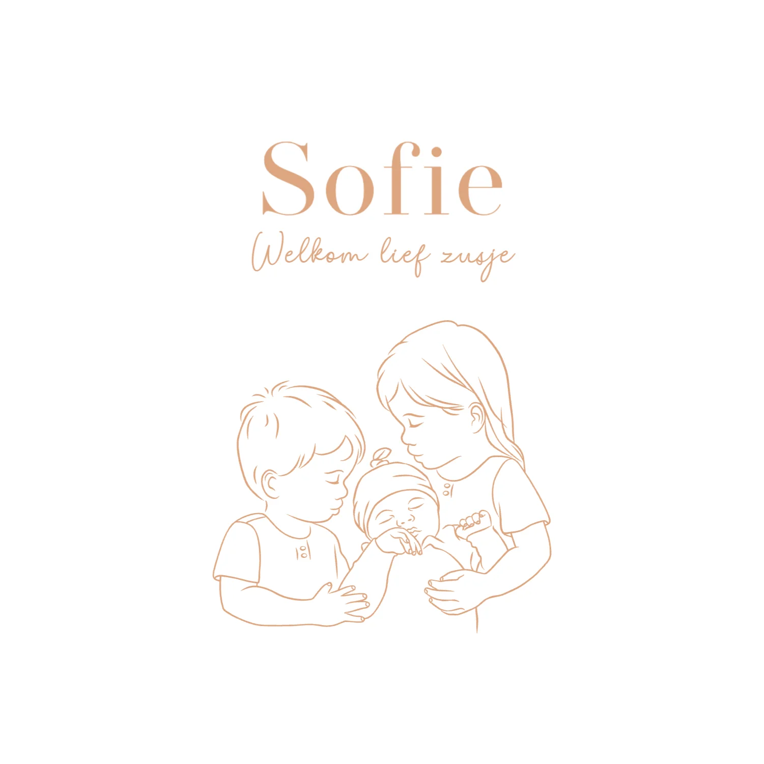 Grote zus en broer met baby