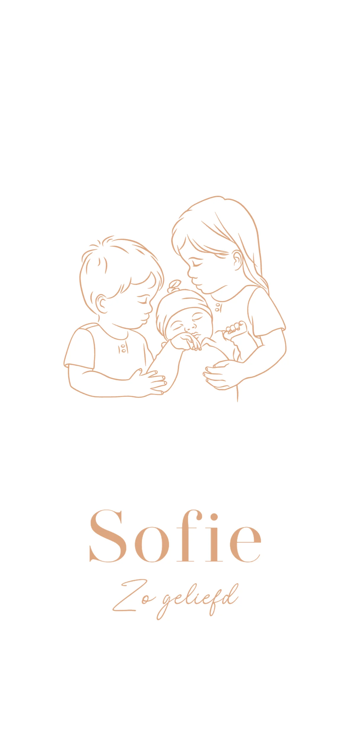 Grote zus en broer met baby