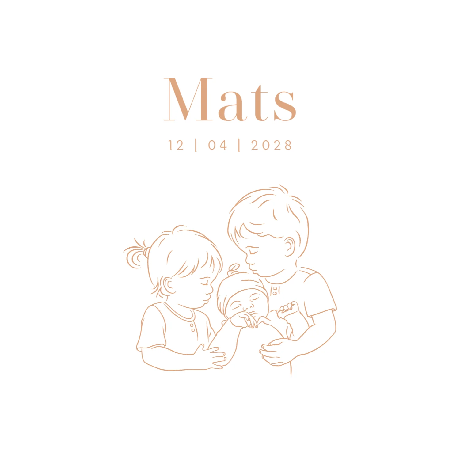 Lijntekening voor een derde kindje