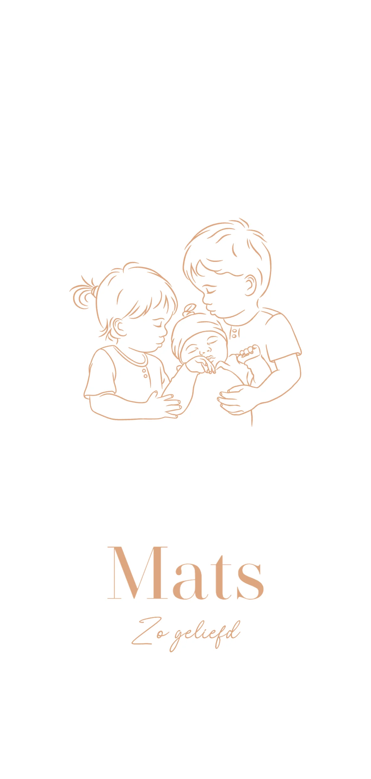 Lijntekening voor een derde kindje