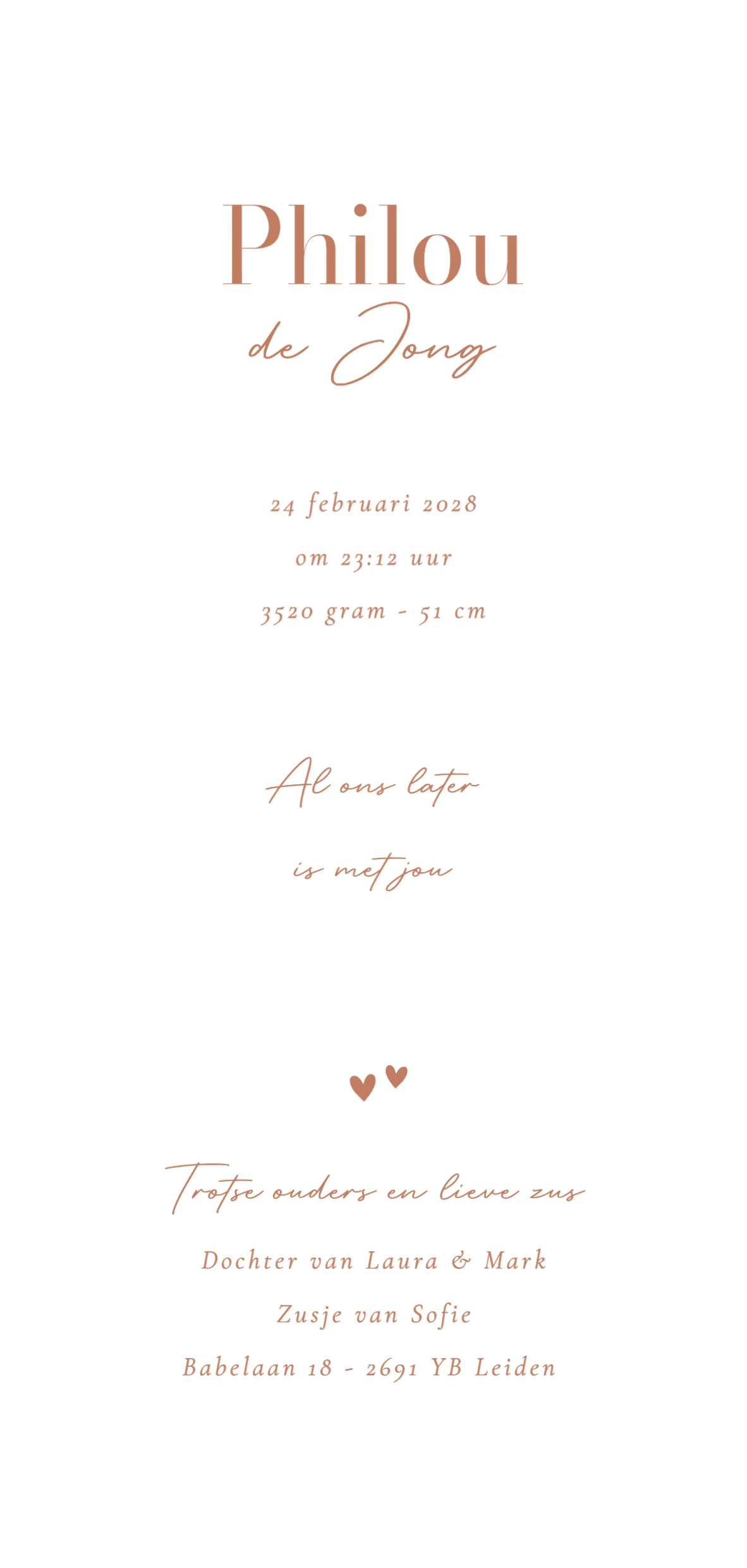 Grote zus met baby - Terug