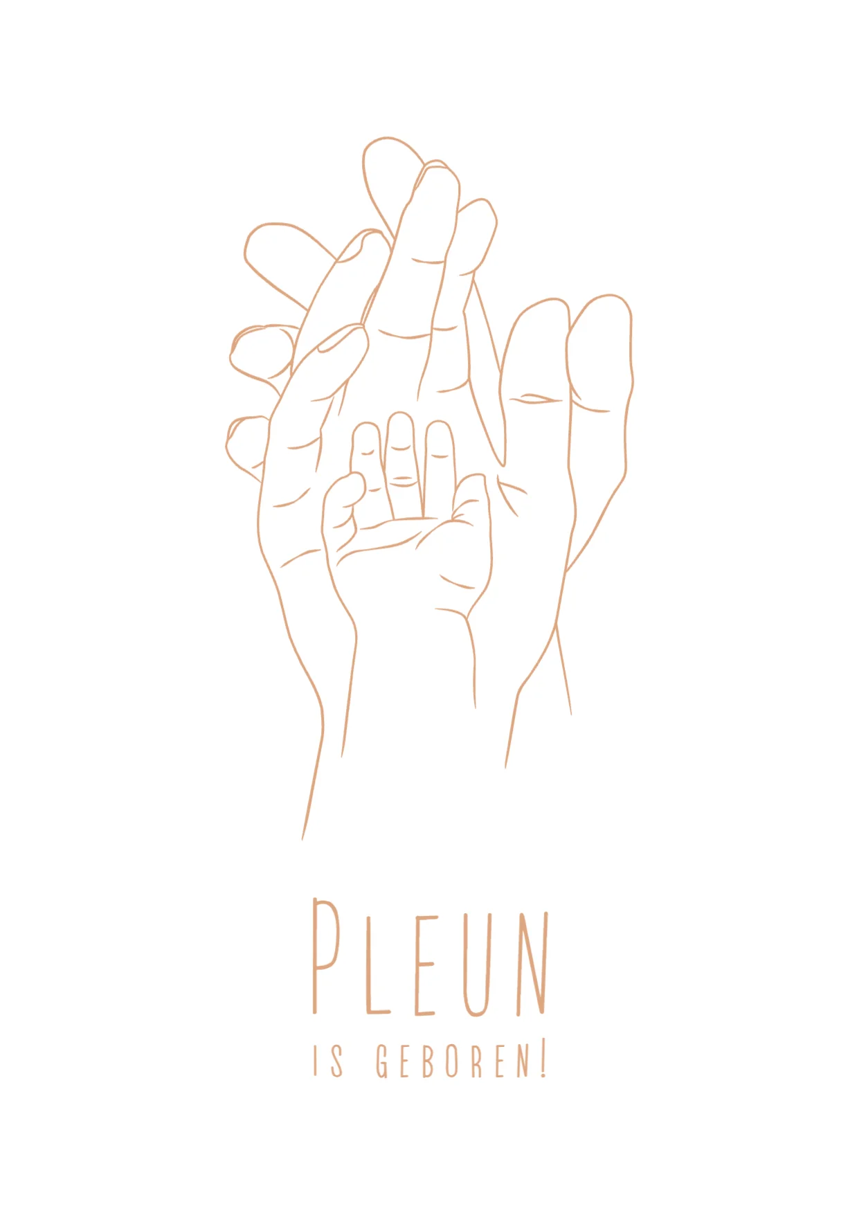 Lijntekening eerste kindje