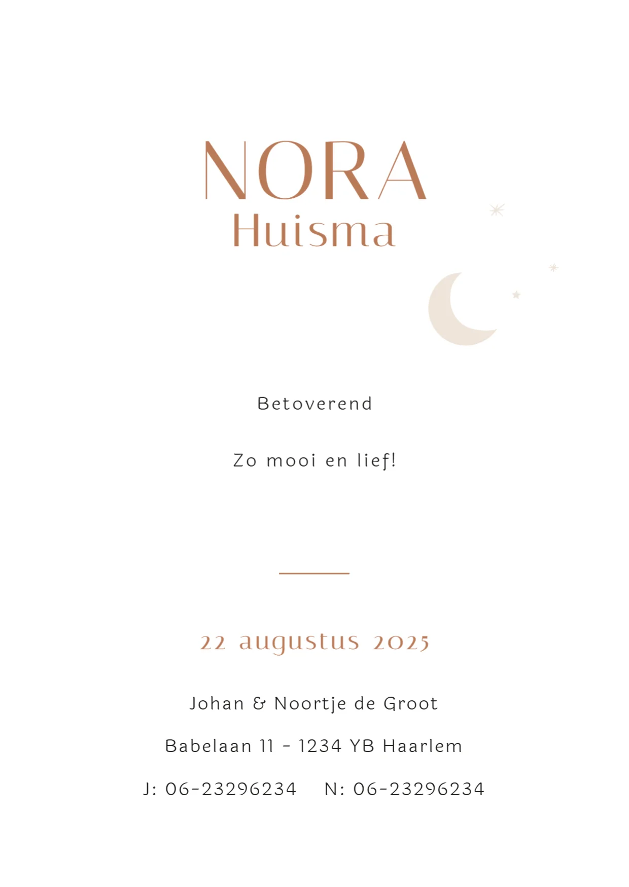 Maantje en sterren binnenkant