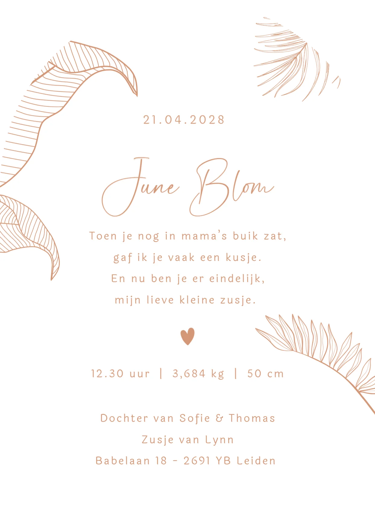 Botanisch silhouet - Terug