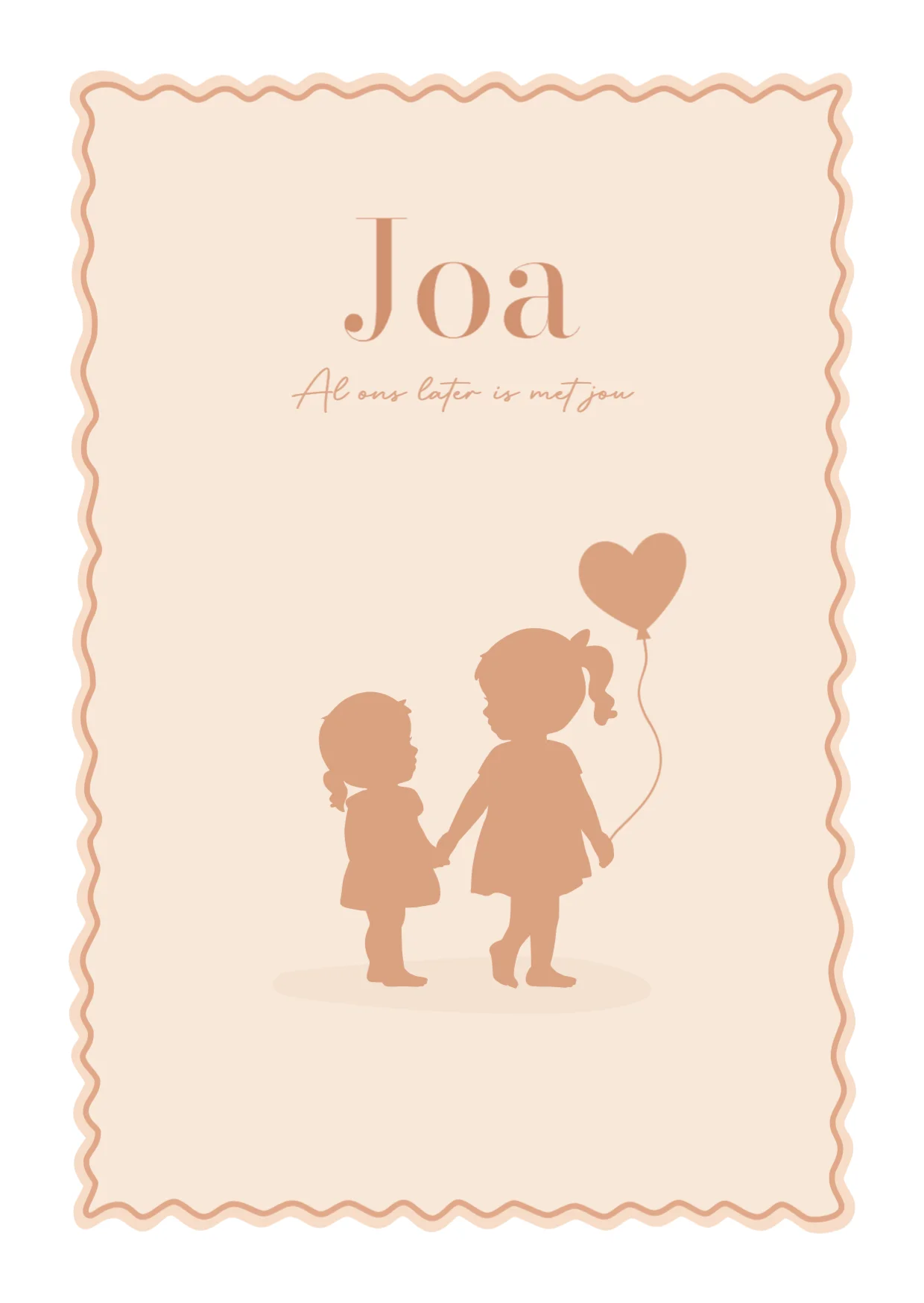 Zusjes met hartjesballon